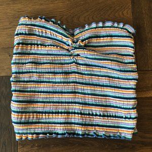 Urban Outfitters Rainbow Cinched Tube Top